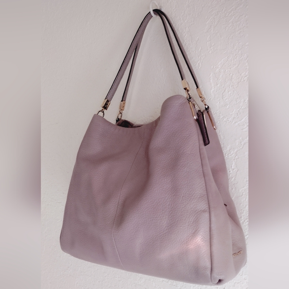 COACH Madison Phoebe Pebbled Leather Shoulder Bag - Picture 3 of 13